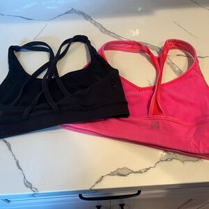 Lululemon black energy  bra size 2- bonus VSX pink bra